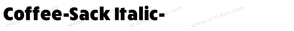 Coffee-Sack Italic字体转换